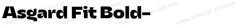 Asgard Fit Bold字体转换